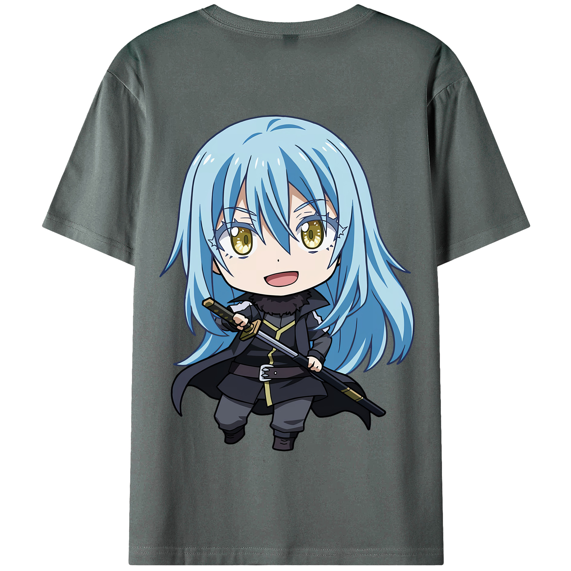 （画像用） 転スラ Regarding Reincarnated to Slime 綿100％半袖Tシャツ（背面プリント）